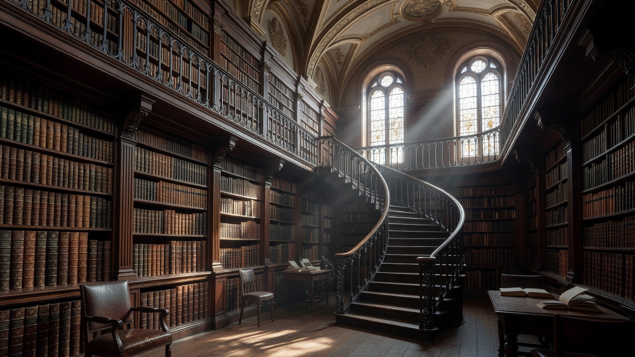 Sala de biblioteca histórica